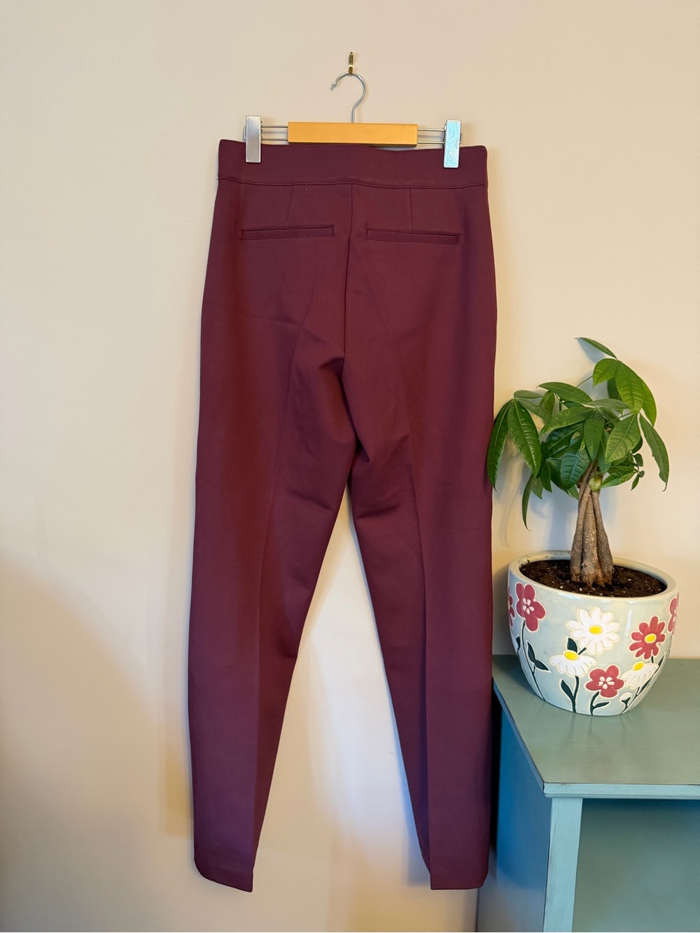 NWT Spanx Perfect Pant Kick Flare High Rise Chianti Large Tall - Picture 8 of 8